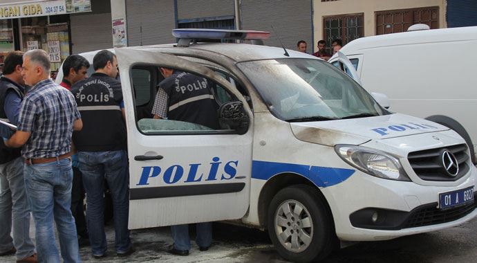 Adana&#039;da polisleri diri diri yakmak istediler