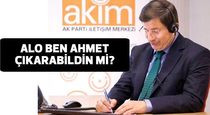 Başbakan telefon operatörü oldu: Alo ben Ahmet çıkarabildin mi?