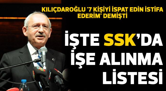 Kılıçdaroğlu &#039;7 kişiyi ispat edin istifa ederim&#039; demişti