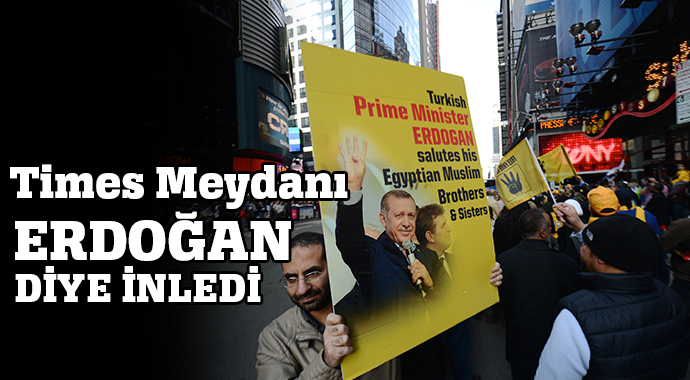Times Meydanı&#039;nda &#039;Erdoğan&#039; sloganları