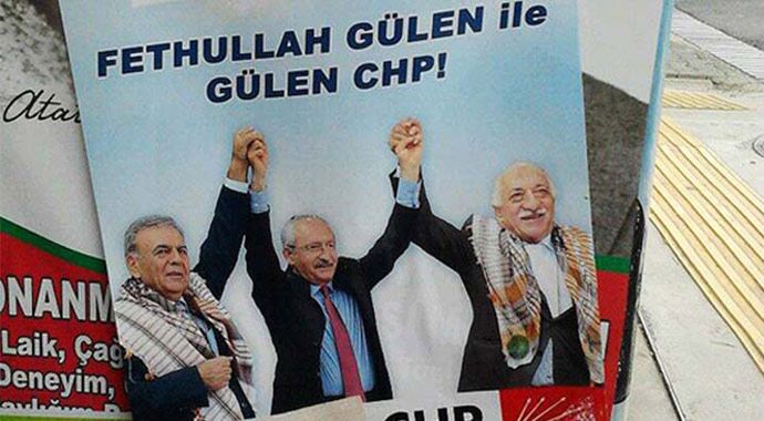 İzmir&#039;i karıştıran Fethullah Gülen afişleri