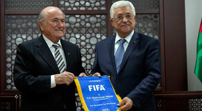 FIFA Başkanı Blatter, Filistin&#039;de