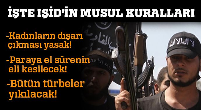 İşte IŞİD&#039;in Musul&#039;a getirdiği kurallar!