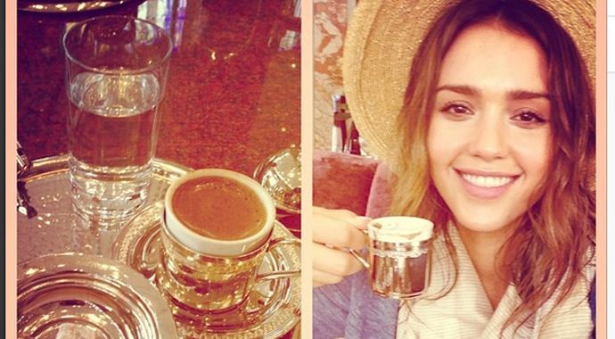 Jessica Alba Türk kahvesini çok sevdi