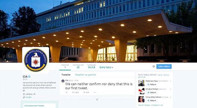 CIA resmen twitter&#039;da! İşte ilk tweet&#039;i