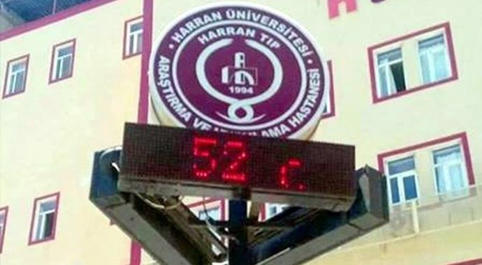 Şanlıurfa&#039;da sıcaklık 52 derece
