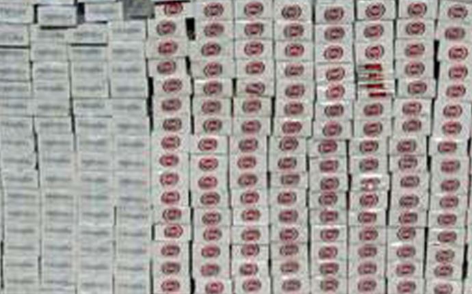 Tam 37 bin 290 paket kaçak sigara ele geçirildi