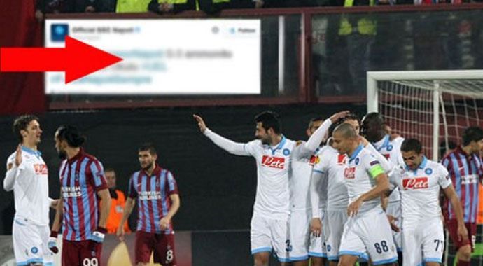 Napoli&#039;nin saçma tweet&#039;i tepki topladı