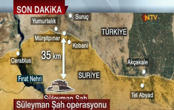 Türk Ordusu Süleyman Şah için Suriye&#039;de