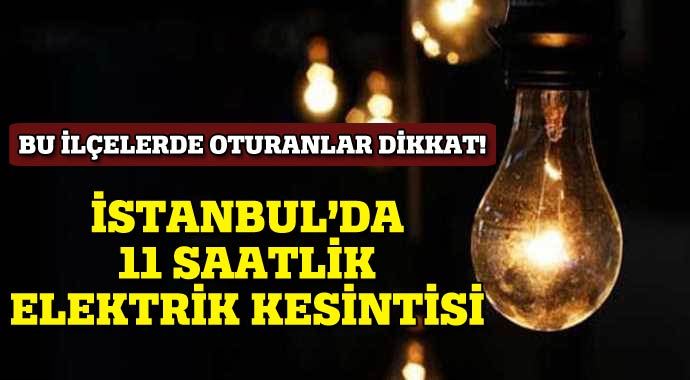 İstanbul&#039;da 5 ilçede elektrik kesintisi
