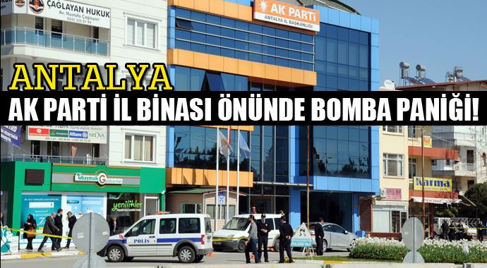 AK Parti İl Başkanlığı binası yakınında bomba paniği!