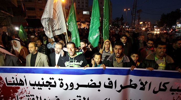 Gazze&#039;de Yermuk Kampı için destek yürüyüşü