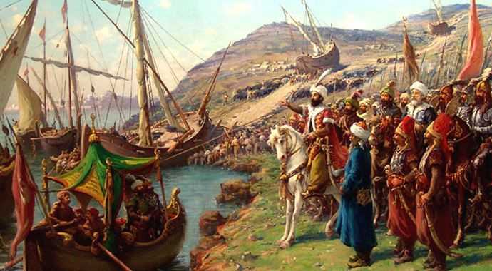 5 Nisan 1453 Fatih Sultan Mehmet Han&#039;ın donanması İstanbul&#039;da