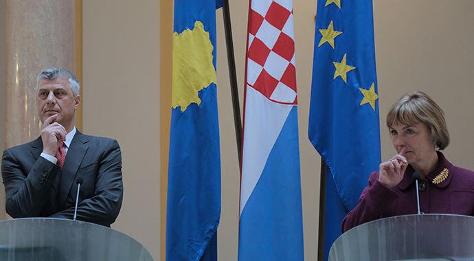 Kosova Dışişleri Bakanı Taçi, Hırvatistan&#039;da
