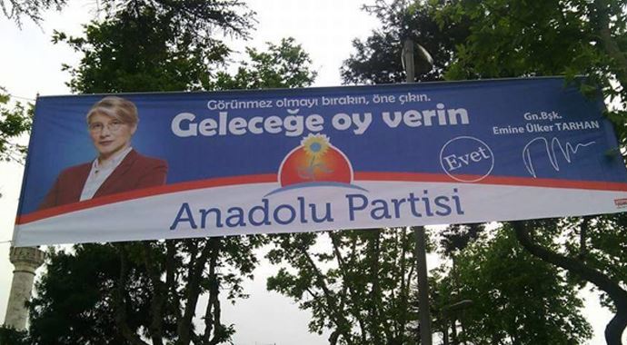 Anadolu Partisinden seçim afişi tepkisi