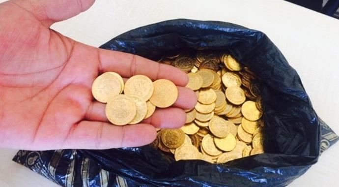 Suriyeli dolandırıcı 460 tane sahte altınla yakalandı