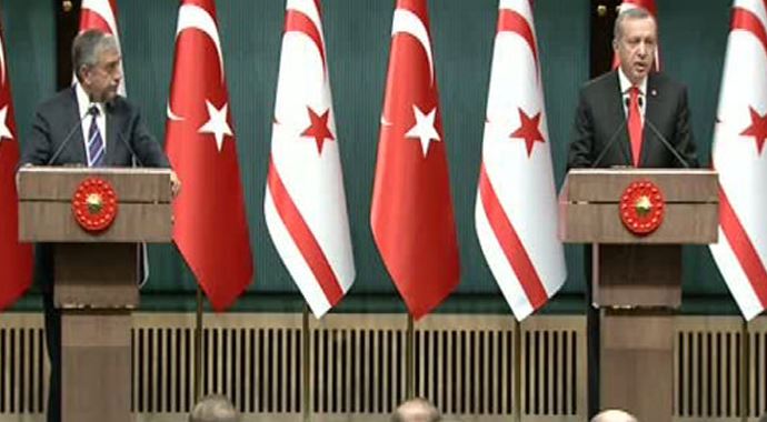 Erdoğan ve Akıncı&#039;dan ortak basın açıklaması