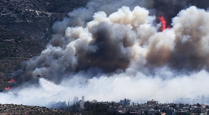 Yunanistan&#039;da büyük orman yangını