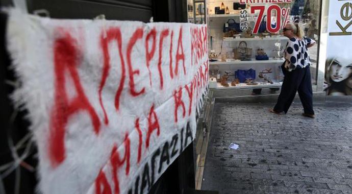 Yunanistan&#039;da &#039;pazar&#039; protestosu