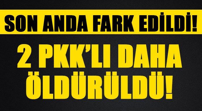 Eylem hazırlığında olan 2 PKK&#039;lı öldürüldü