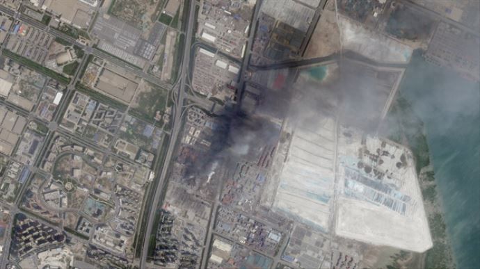 Çin&#039;deki patlama uzaydan görüntülendi