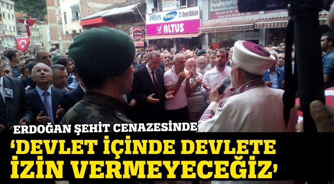 Şehit Ahmet Çamur&#039;un cenaze törenine Erdoğan da katıldı