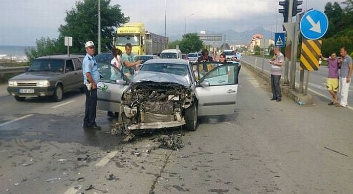Giresun&#039;da trafik kazası: 7 yaralı