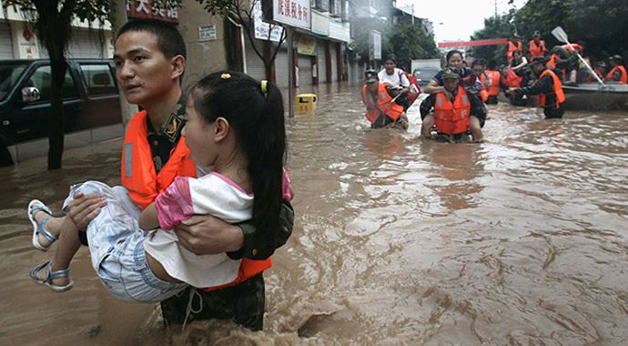 Çin&#039;in Şian kentinde meydana gelen sellerde 8 kişi öldü