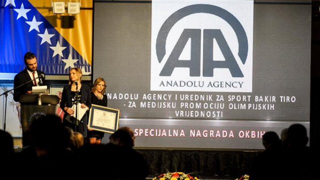 Bosna Hersek Olimpiyat Komitesi&#039;nden AA&#039;ya ödül