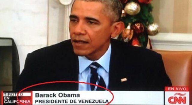 CNN ekranında ilginç Obama hatası!