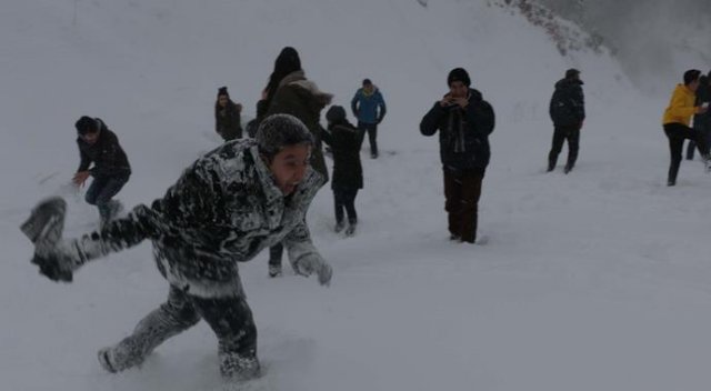 Nevşehir&#039;de de okullar kar sebebi ile tatil edildi