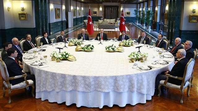 Cumhurbaşkanı Erdoğan, yasama, yürütme ve yargı organlarının başkanlarıyla buluştu