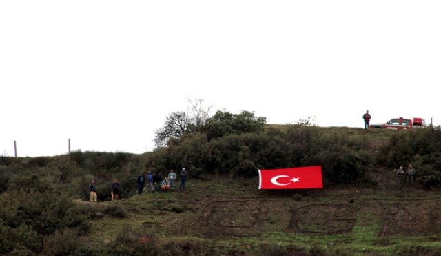 Dağdaki ’OGM&quot;’ yazısı ’PKK’ ile değiştirildi