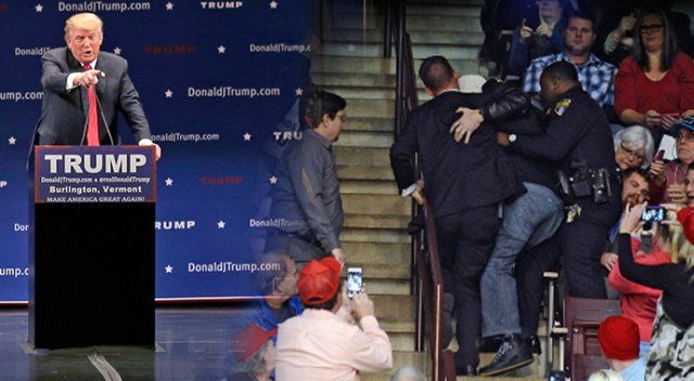 Trump başörtülü kadını salondan attırdı