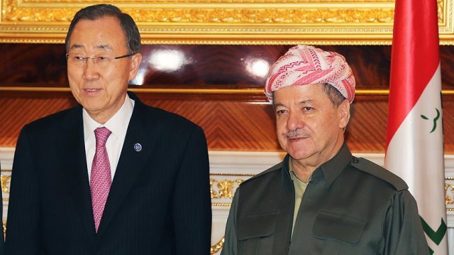 BM Genel Sekreteri Ban, Barzani ile görüştü