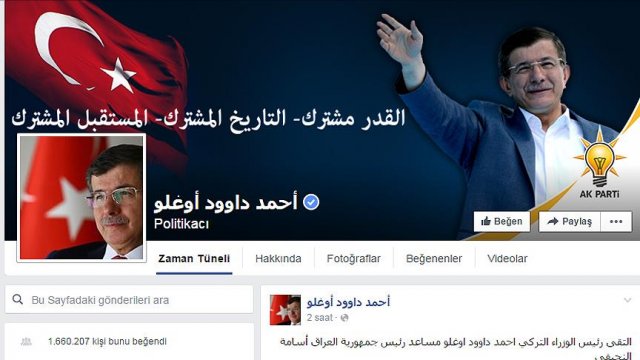 Davutoğlu&#039;nun Facebook&#039;taki Arapça hesabı yoğun ilgi görüyor