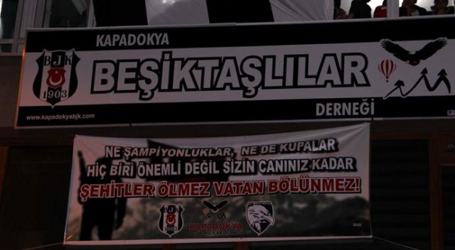 En anlamlı şampiyonluk pankartı Nevşehir&#039;den