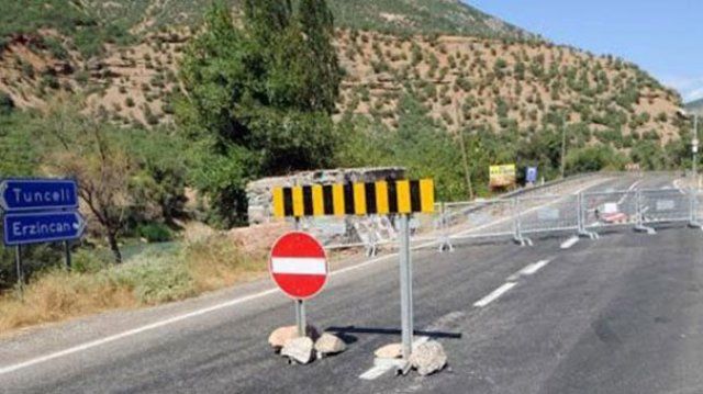 Tunceli-Erzincan Karayolu kapatıldı