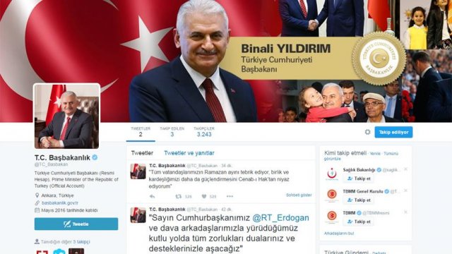 Başbakan Yıldırım&#039;dan ilk tweet