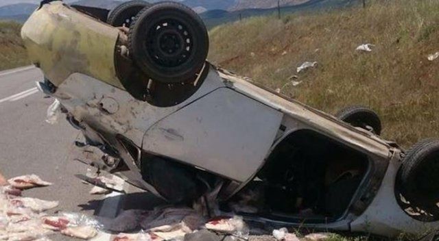 Takla atan arabanın Suriyeli sürücüsü öldü
