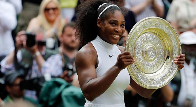 Serena Williams, Wimbledon&#039;da 7&#039;inci kez mutlu sona ulaştı