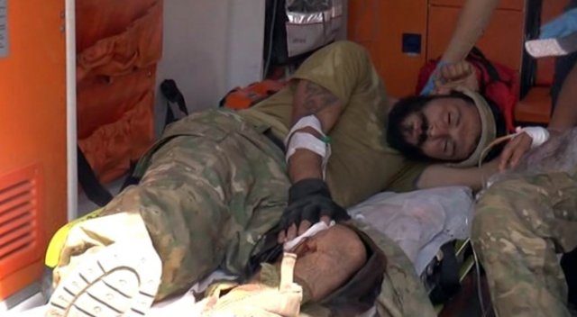 Cerablus’ta yaralanan ÖSO askerleri Türkiye’ye getirildi