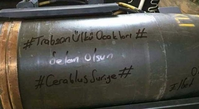 Cerablus’tan Trabzon’a top mermili mesaj