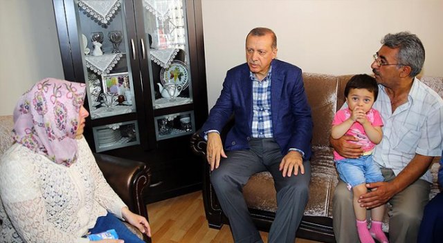 Erdoğan&#039;dan şehit düşen Hüseyin Kısa&#039;nın ailesine ziyaret