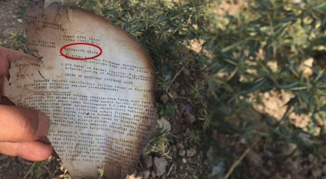 FETÖ elebaşının ismi, yanmış belgeler arasından çıktı