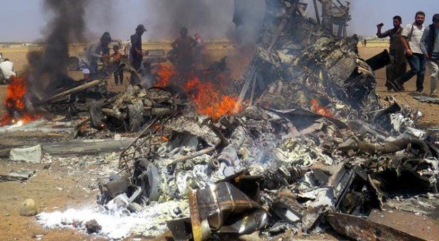 Rus helikopteri düşürüldü: 5 ölü var