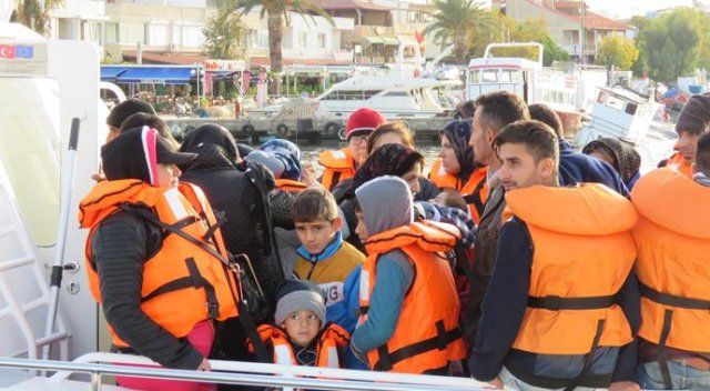 Ayvacık&#039;ta 48 göçmen yakalandı