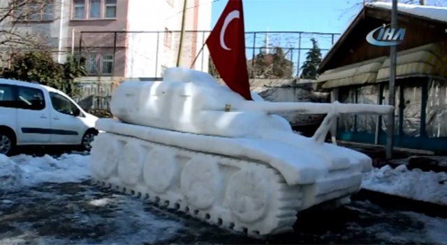 4 ton karla tank yaptılar