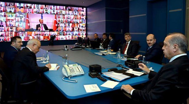 Cumhurbaşkanı 81 ilin valisiyle telekonferans görüşmesi yaptı