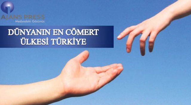 Dünyanın en cömert ülkesi Türkiye